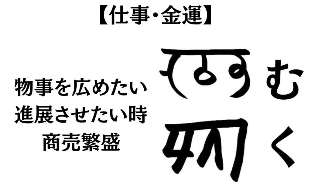 龍体文字『むく』の意味や活用方法を紹介！【仕事運、金運アップの  